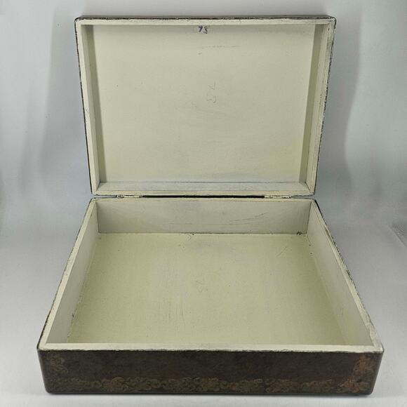 Vintage Wood Romantic Victorian ornate Style storage trinket Jewelry Box - Picture 5 of 7